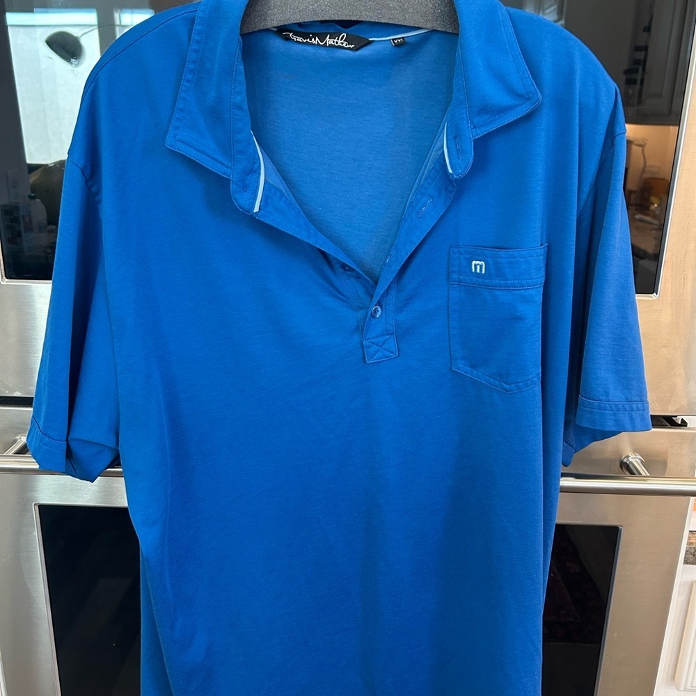 Travis Mathew Cobalt Blue Polo Shirt size XXL GUC